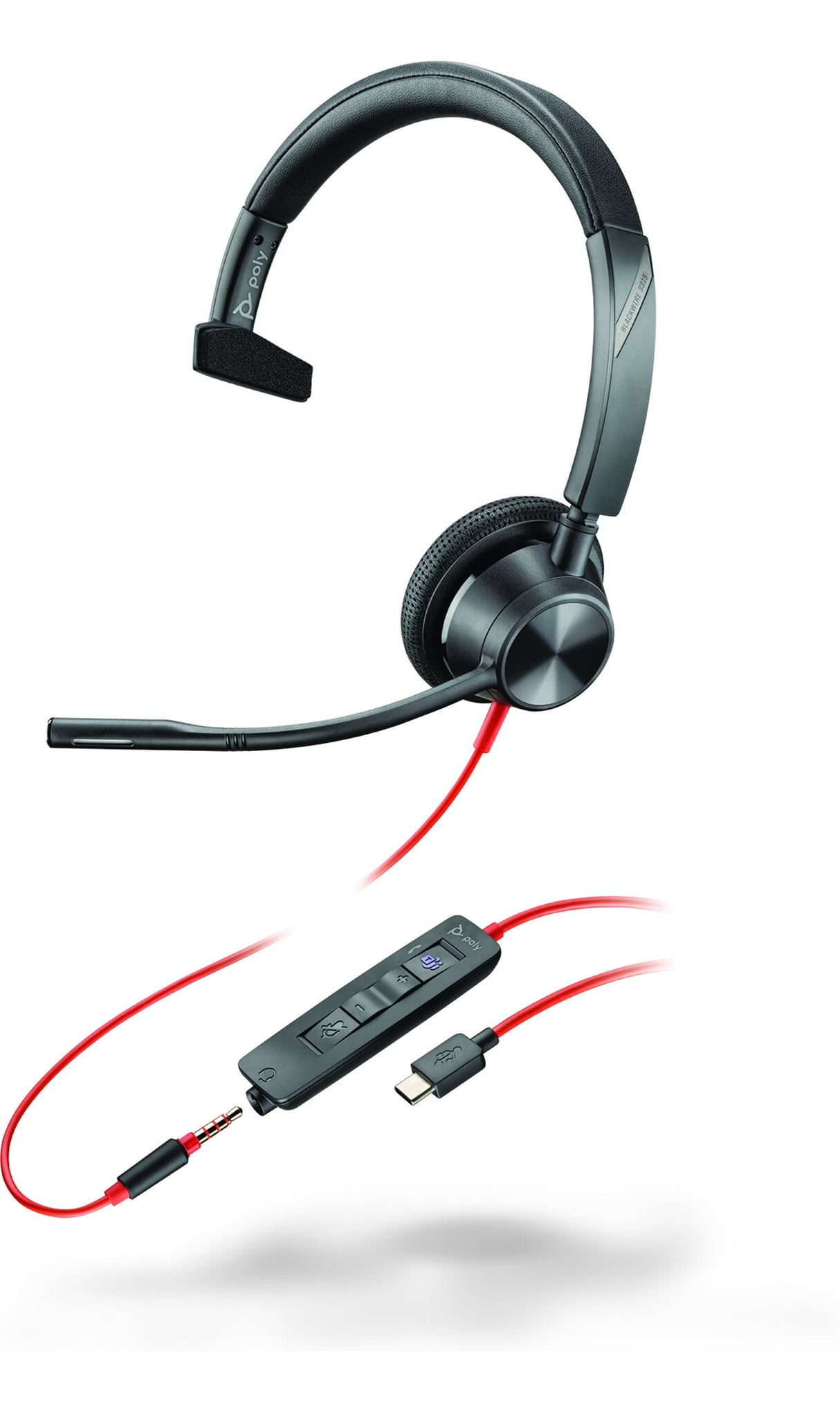 Poly Blackwire 3315 Microsoft Teams Certified USB-C Headset