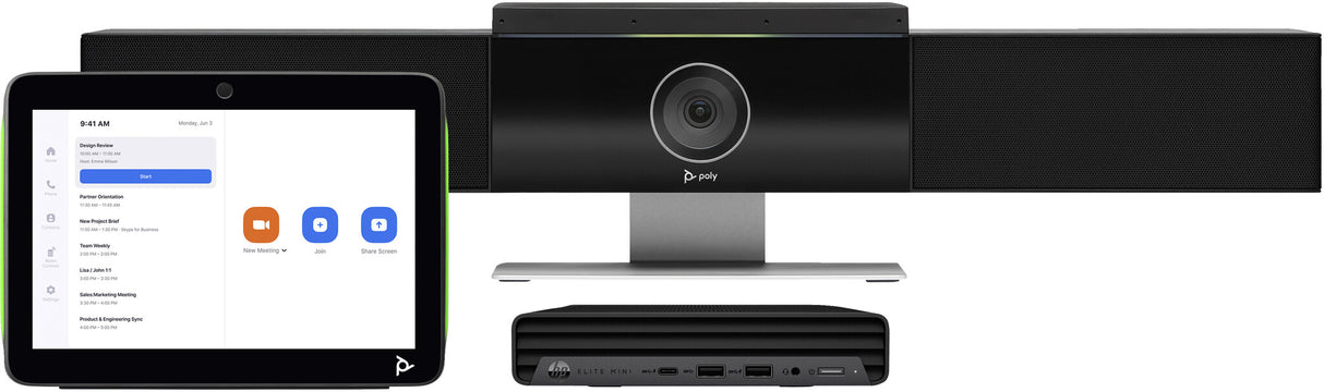 POLY Zoom Room Base Kit HP Mini PC w/TC10 (ABB)