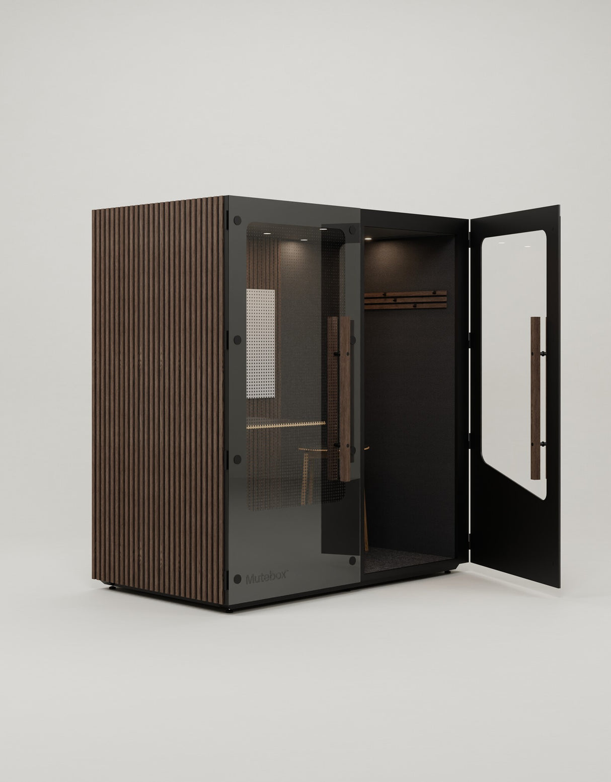 Mutebox Work Sort dør / Brown Oak