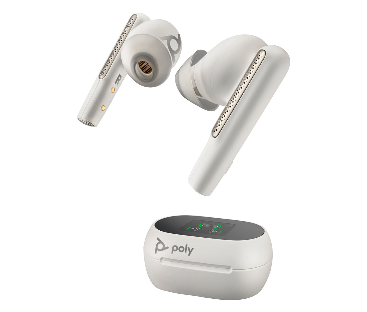 Poly Voyager Free 60/60+ Microsoft Teams Certified White Earbuds (2 Pieces)
