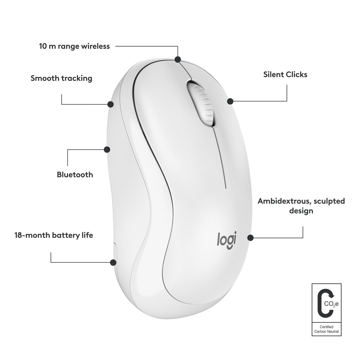 Logitech 910-007120 mouse Travel Ambidextrous RF Wireless + Bluetooth