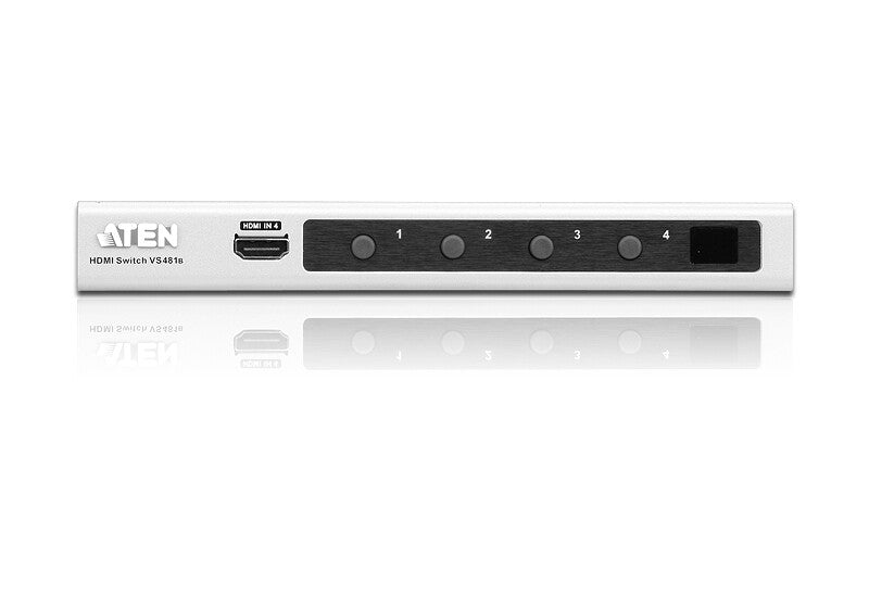 ATEN 4-Port 4K HDMI Audio/Video Switch with IR Remote Control