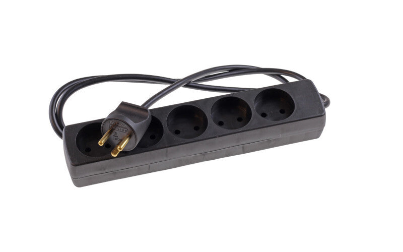 Mercodan 5-stikdåse med jord, sort, 5,0m