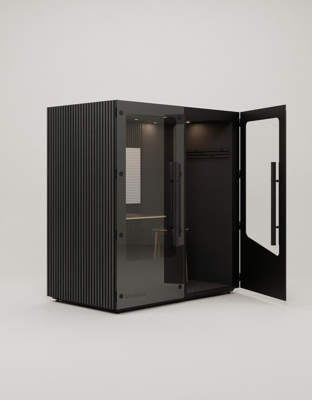 Mutebox Work Sort dør / Black Oak