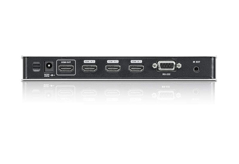 ATEN 4-Port 4K HDMI Audio/Video Switch with IR Remote Control