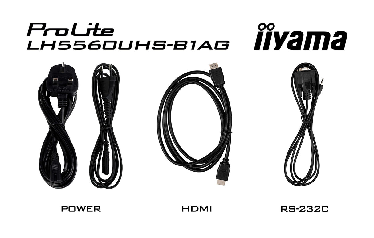 iiyama LH5560UHS-B1AG Signage Display Digital A-board 138.7 cm (54.6") LED Wi-Fi 500 cd/m² 4K Ultra HD Black Built-in processor Android 11 24/7