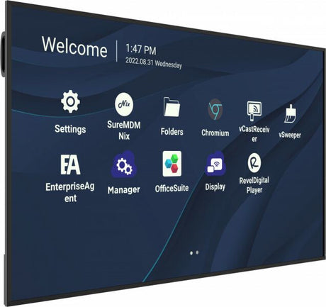 Viewsonic CDE7530 Signage Display 190.5 cm (75") Wi-Fi 450 cd/m² 4K Ultra HD Black Built-in processor Android 11