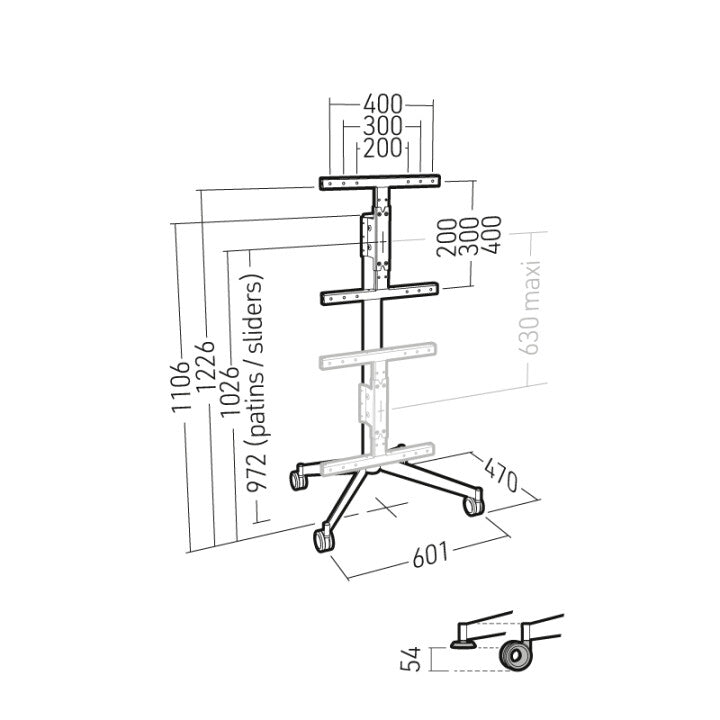 Erard KANA1200L Wall mount White, Black