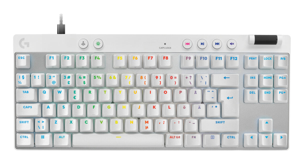 Logitech G 920-013287 keyboard Gaming USB QWERTY Nordic White