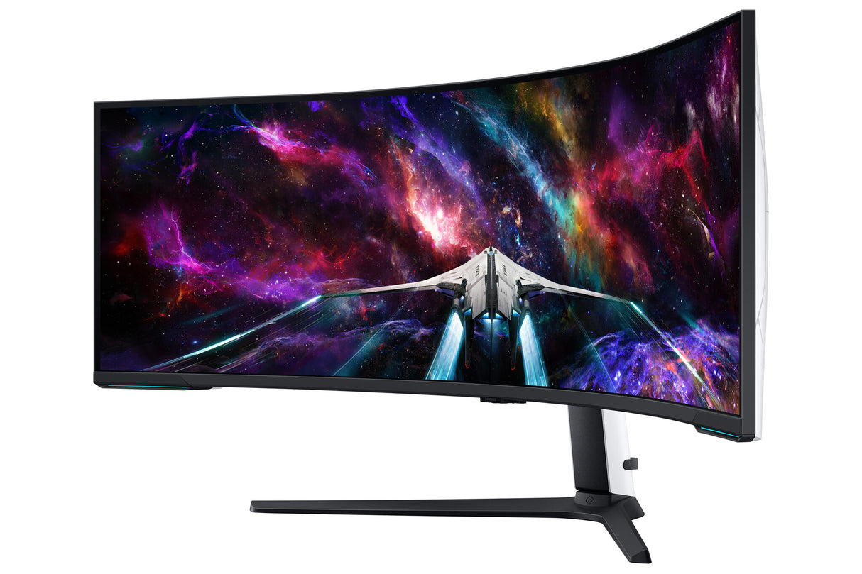 Samsung G95NC LED display 144.8 cm (57") 7680 x 2160 pixels Dual UHD Black, White
