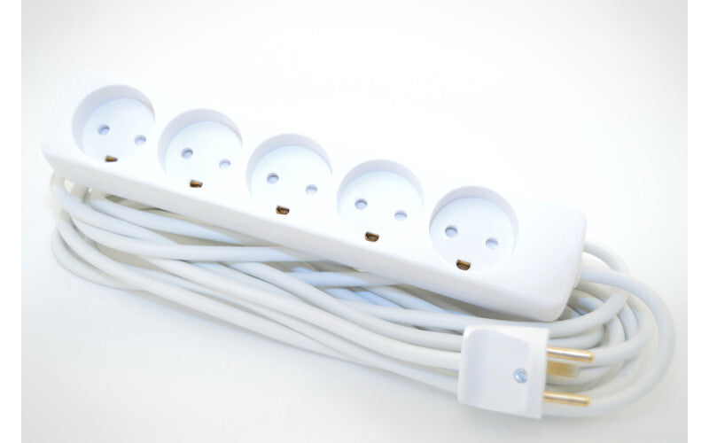 Mercodan 5-stikdåse med jord, hvid, 5,0m