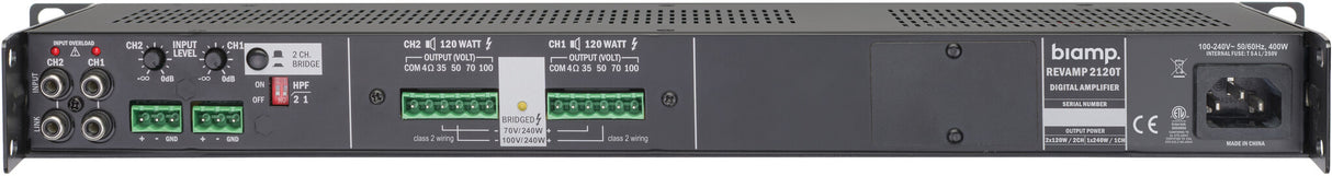 Biamp Commercial Audio REVAMP2120T 2.0 channels Performance/stage Black