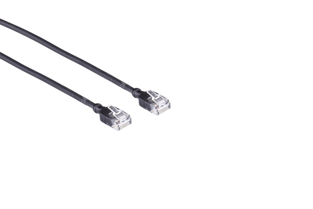 Mercodan 371928002 networking cable Black 0.25 m Cat6a U/UTP (UTP)