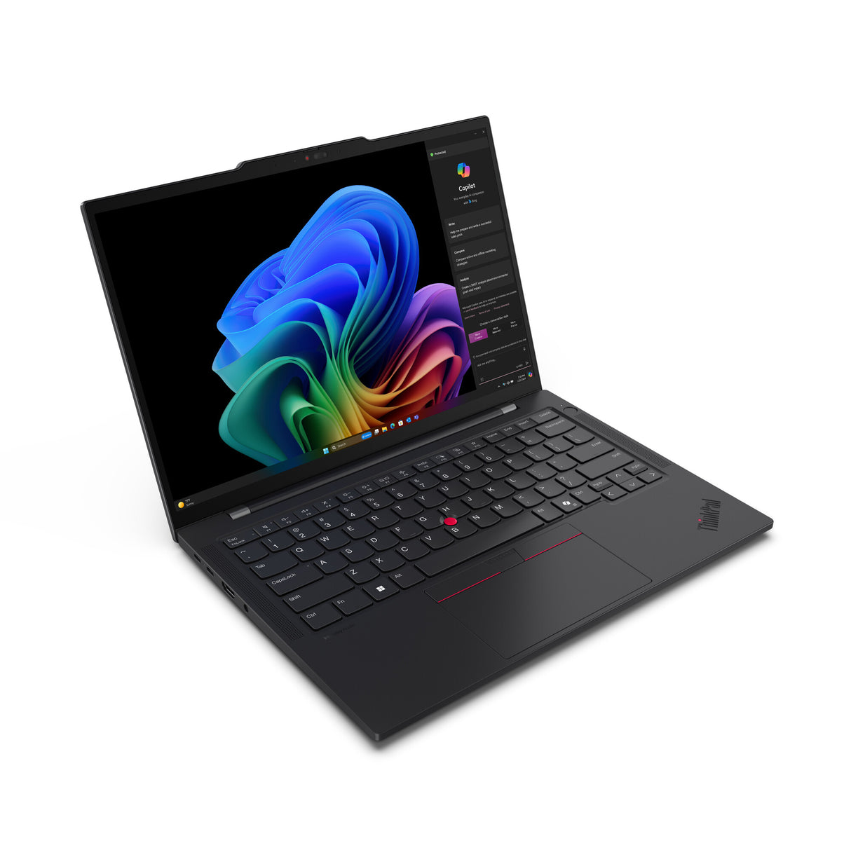Lenovo ThinkPad T14s Gen 6 (Snapdragon) Copilot+ PC Qualcomm Snapdragon X1E-78-100 Laptop 35.6 cm (14") WUXGA 32 GB LPDDR5x-SDRAM 1 TB SSD Wi-Fi 7 (802.11be) Windows 11 Pro Nordic Black