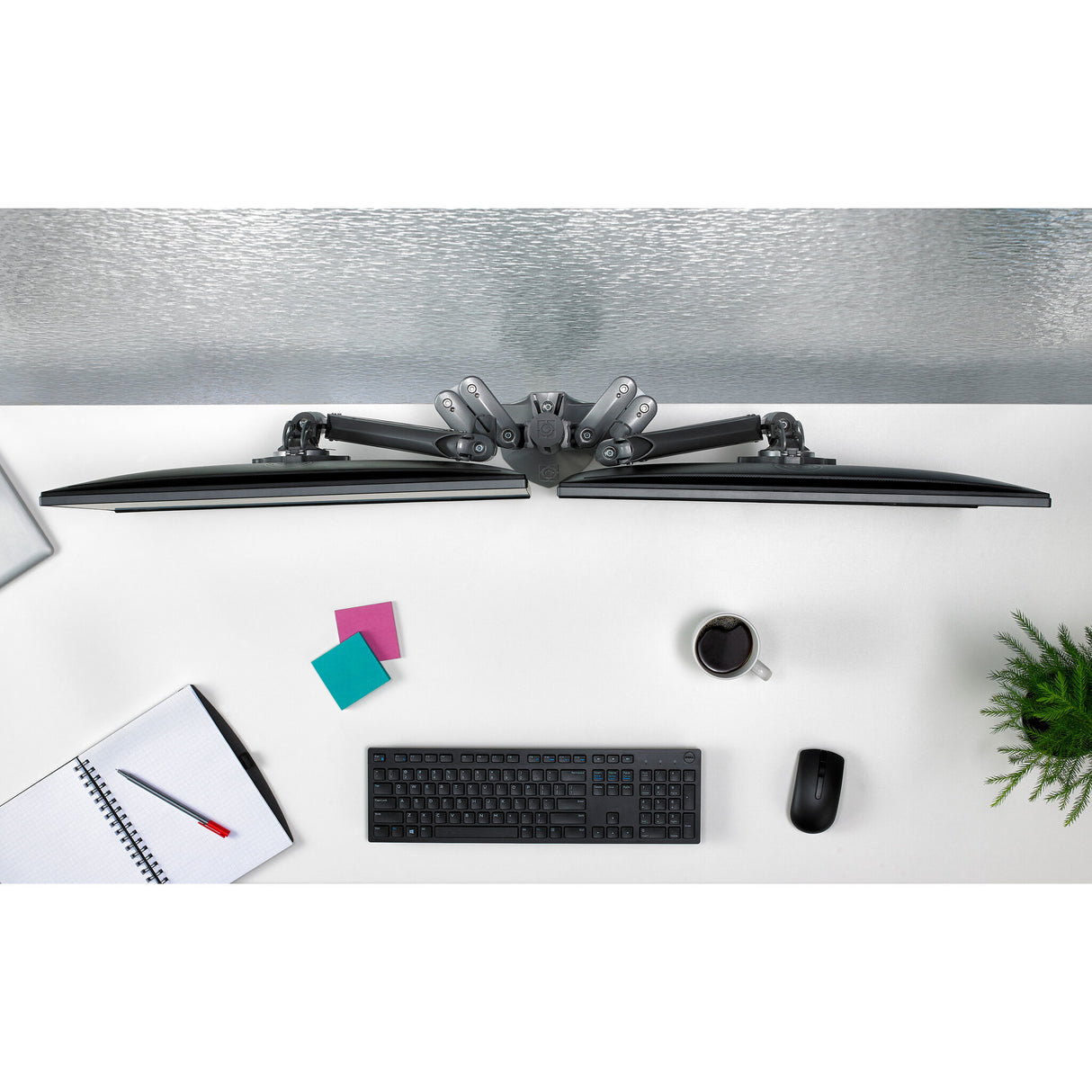 Chief KX Low-Profile Dual Monitor Arm 76.2 cm (30") Desk Silver