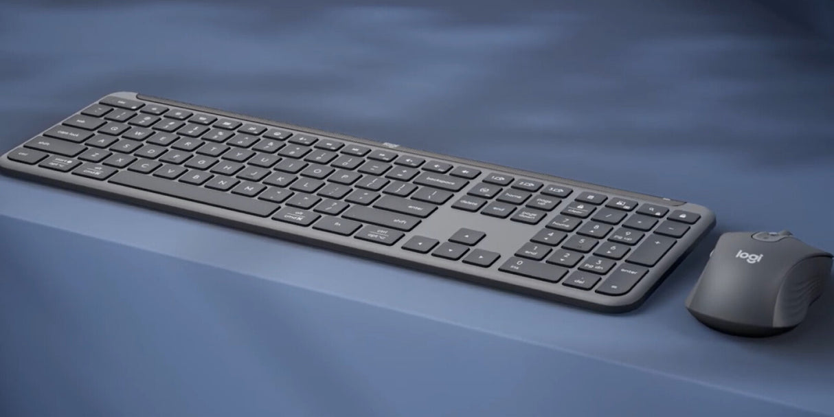 Logitech MK950 keyboard Mouse included Office RF Wireless + Bluetooth QWERTY Nordic Graphite