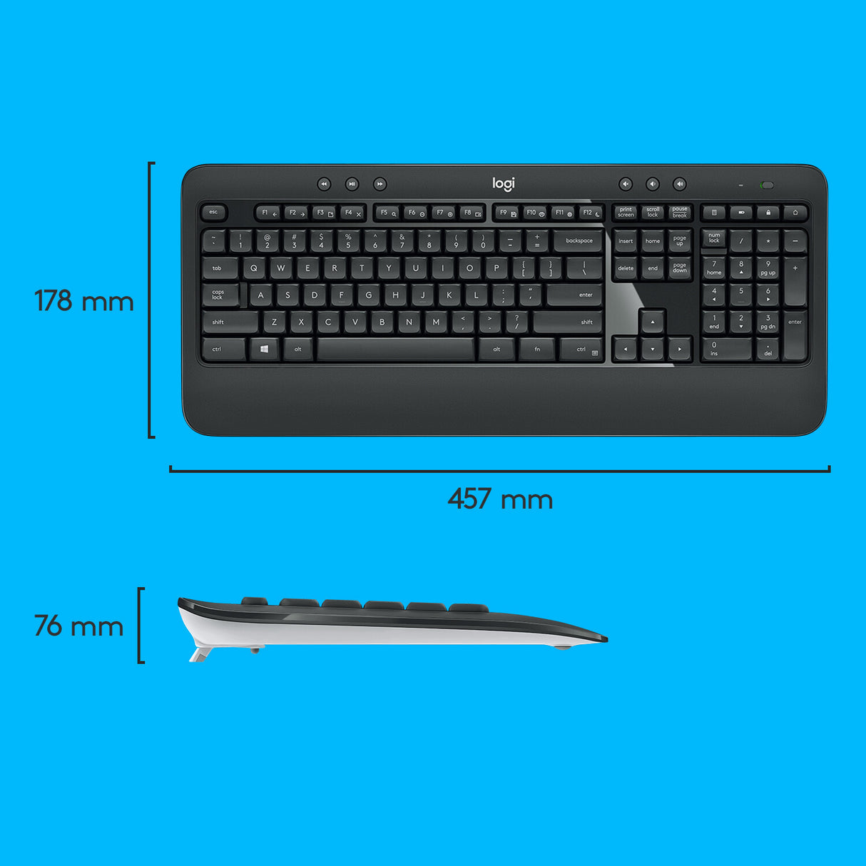 LOGITECH MK540 Advanced Keyboard and mouse set wireless 2.4 GHz QWERTY (UK)