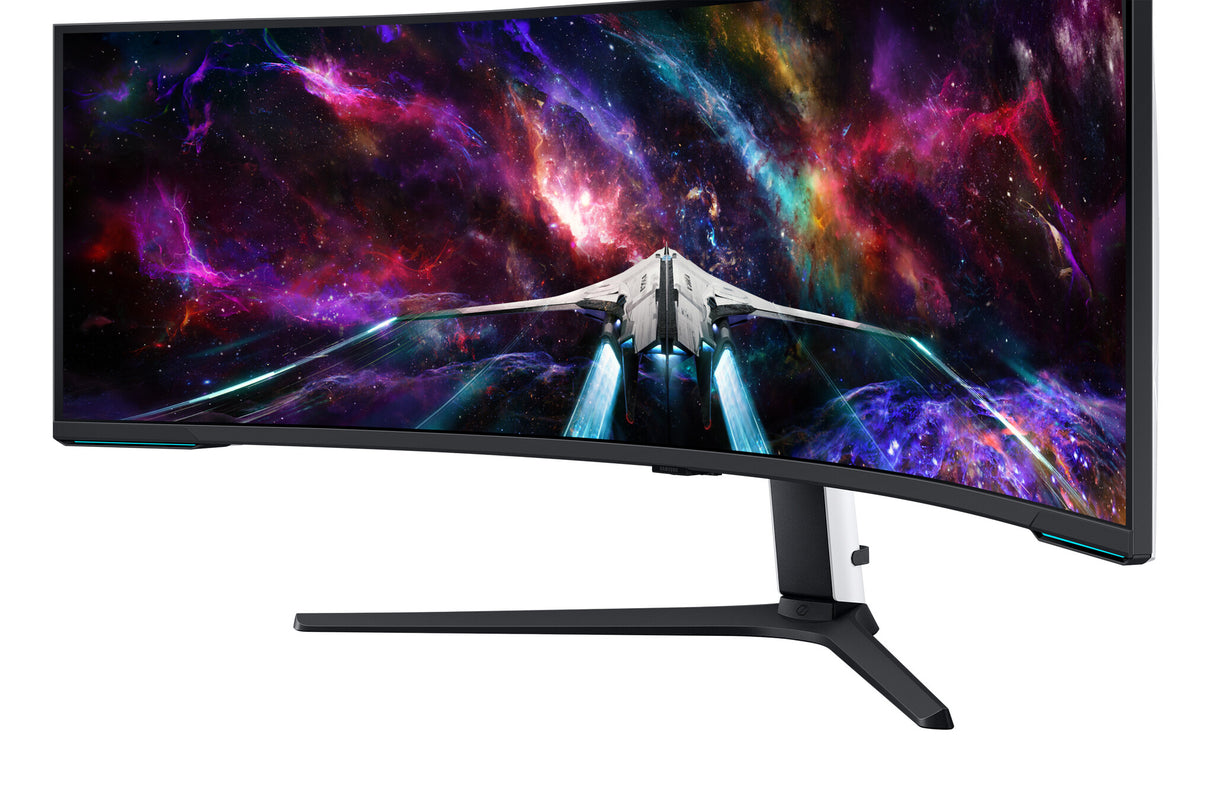 Samsung G95NC LED display 144.8 cm (57") 7680 x 2160 pixels Dual UHD Black, White