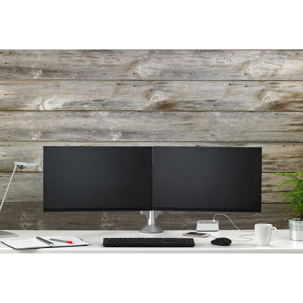 Chief KX Low-Profile Dual Monitor Arm 76.2 cm (30") Desk Silver