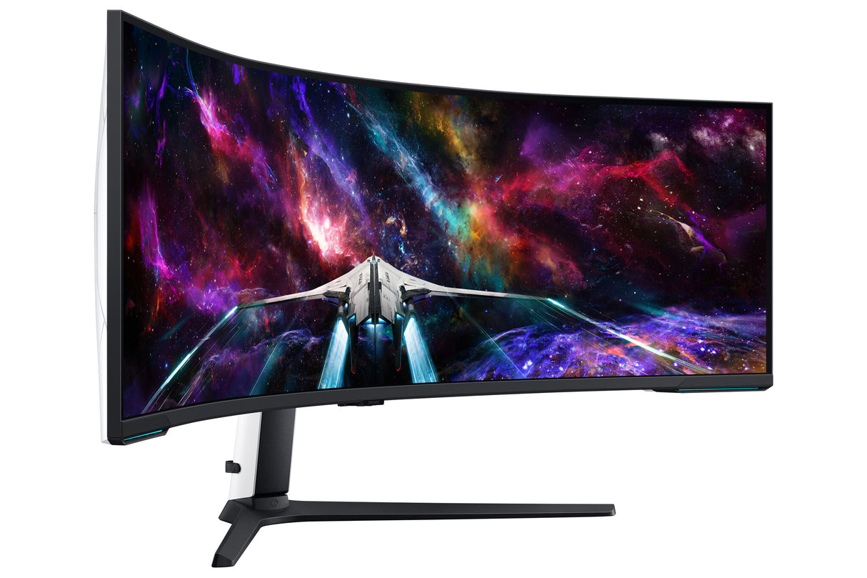 Samsung G95NC LED display 144.8 cm (57") 7680 x 2160 pixels Dual UHD Black, White
