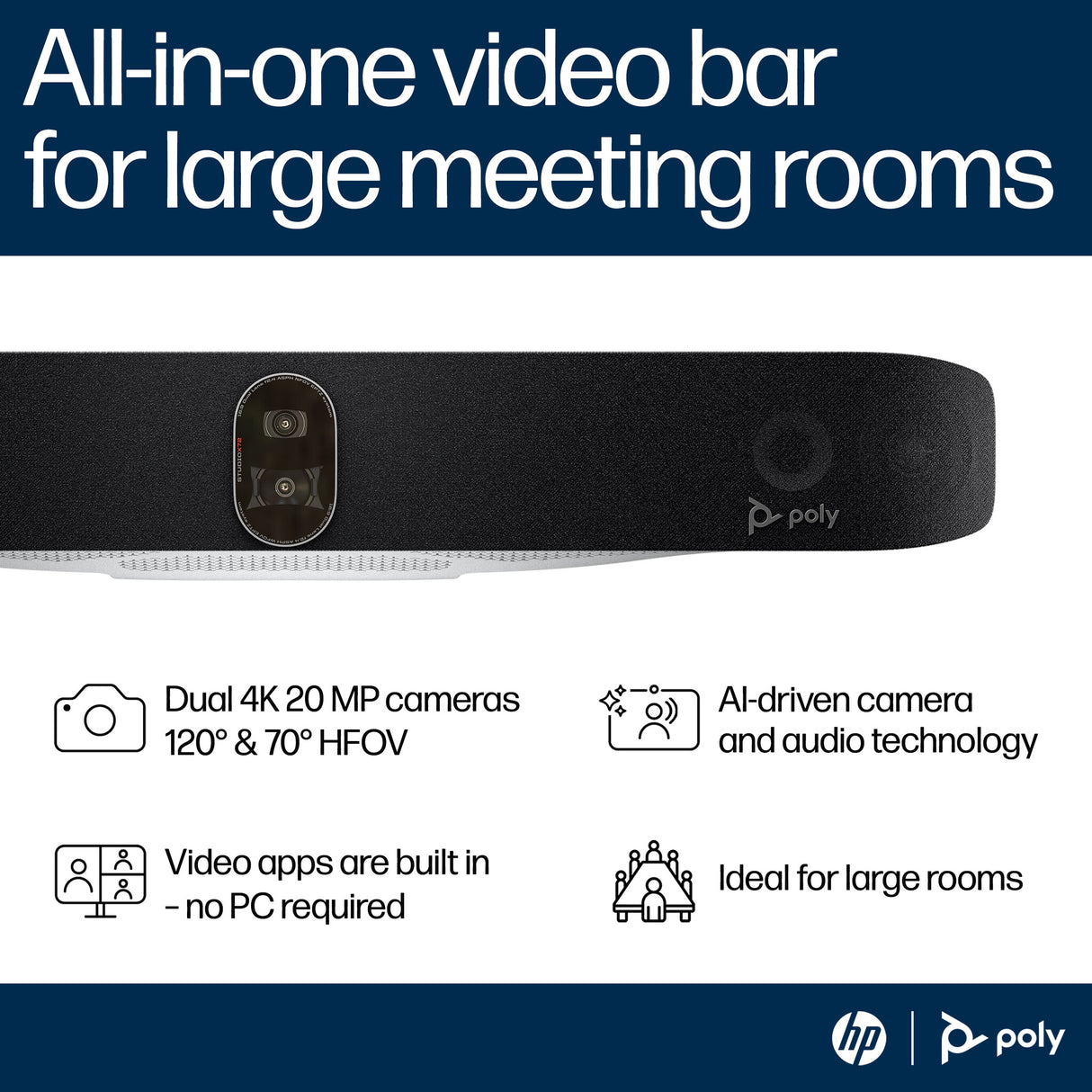 Poly Studio X72 All-In-One Video Bar