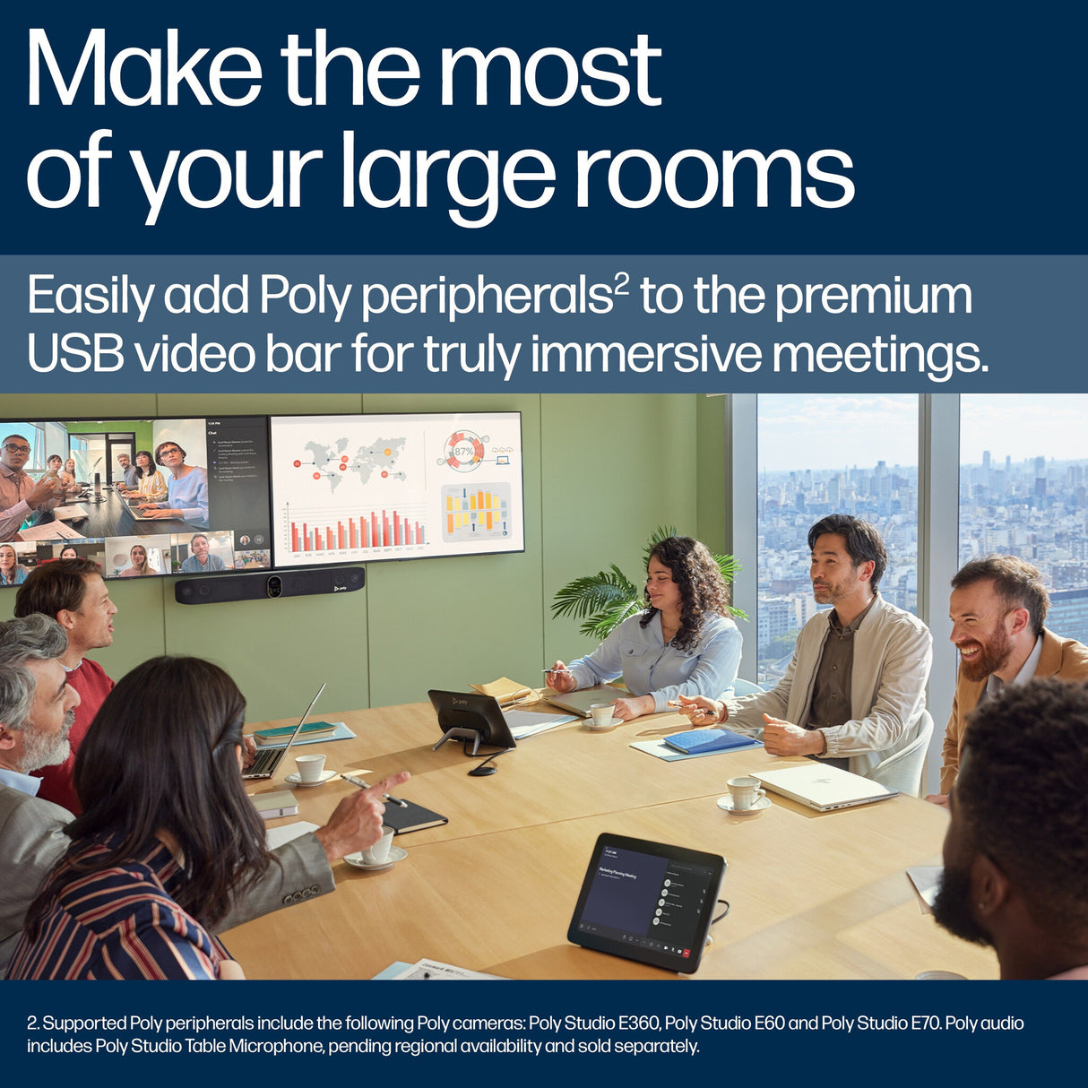 Poly Studio V72 USB Video Bar