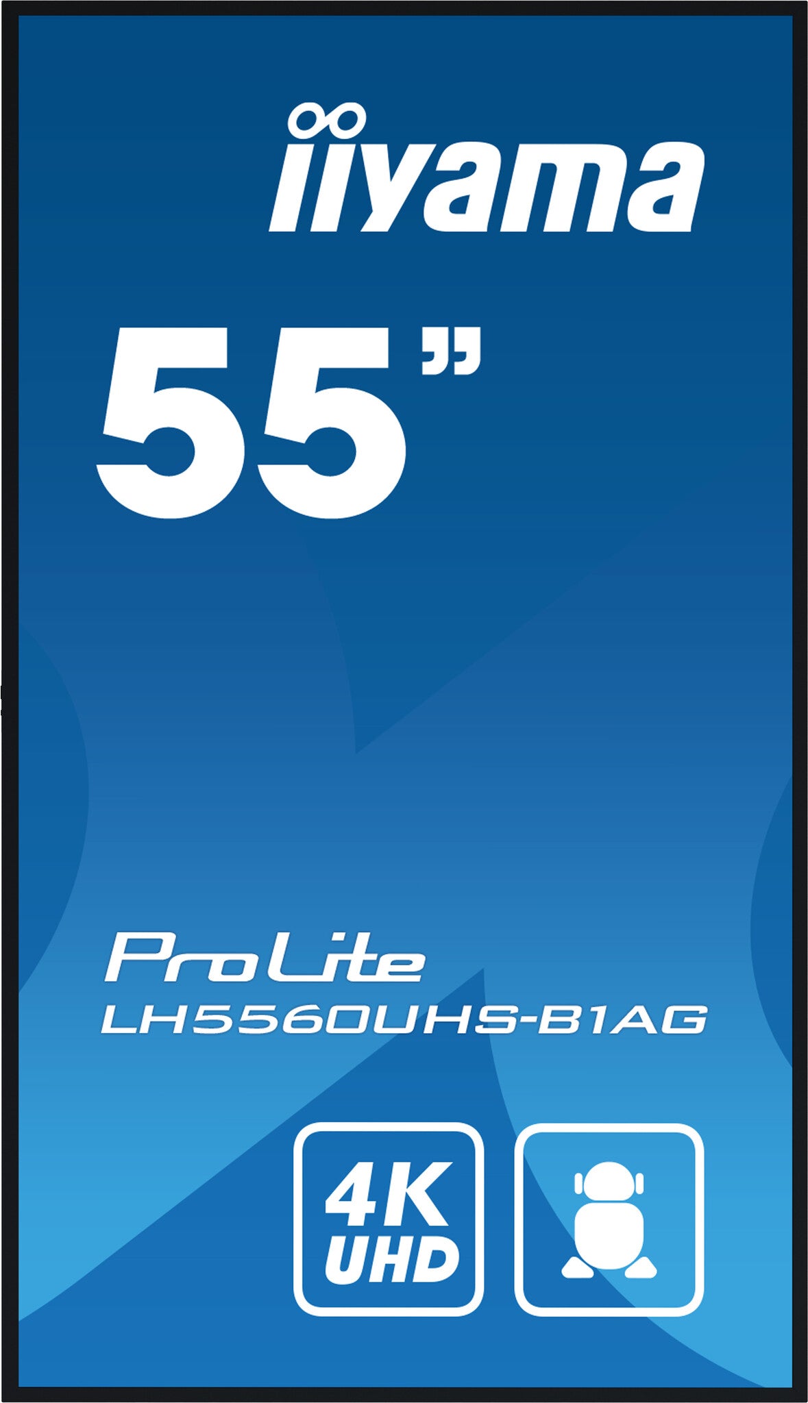 iiyama LH5560UHS-B1AG Signage Display Digital A-board 138.7 cm (54.6") LED Wi-Fi 500 cd/m² 4K Ultra HD Black Built-in processor Android 11 24/7