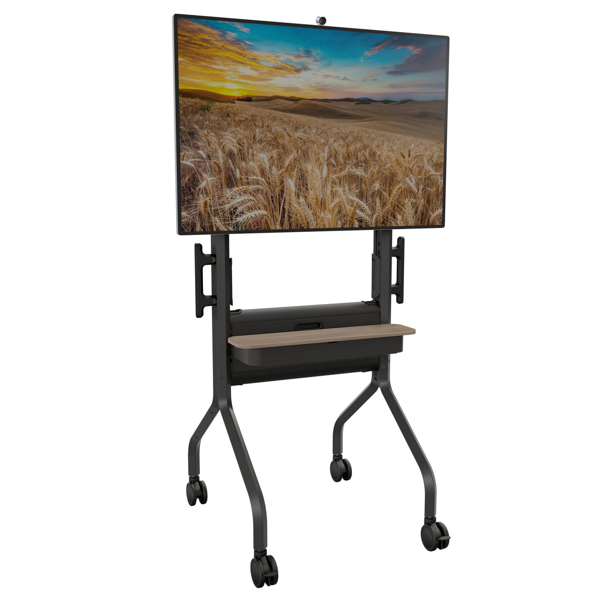 Chief Voyager Large Manual Height Adjustable AV Cart, Black
