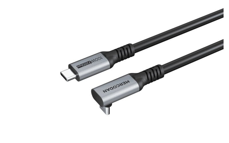 Mercodan vinklet 90° USB-C kabel 5,0m