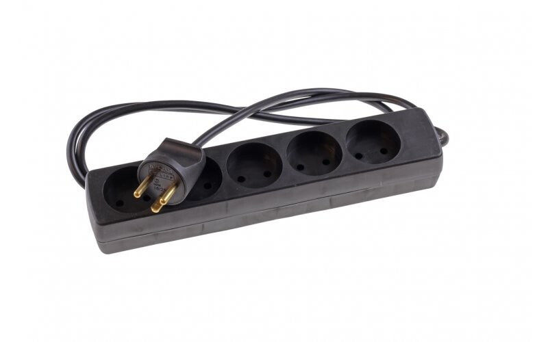 Mercodan 5-stikdåse med jord, sort, 3,0m