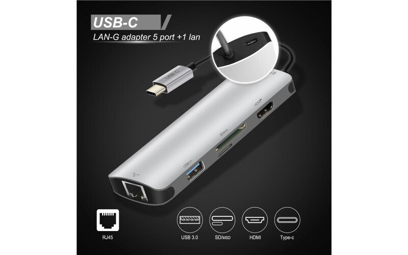 Cabletime 580340111 interface hub USB 3.2 Gen 2 (3.1 Gen 2) Type-C