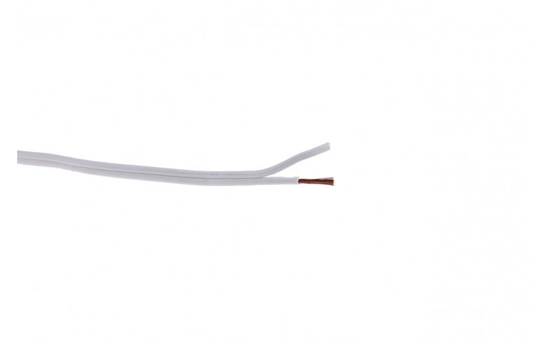 Mercodan 2x2,50mm² hvid højtalerkabel Tvilling