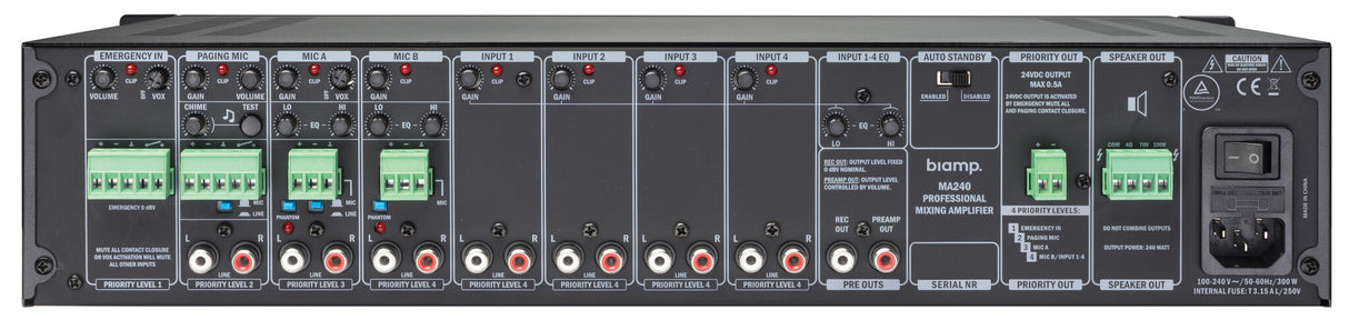 Biamp Commercial Audio MA240 Performance/stage Black