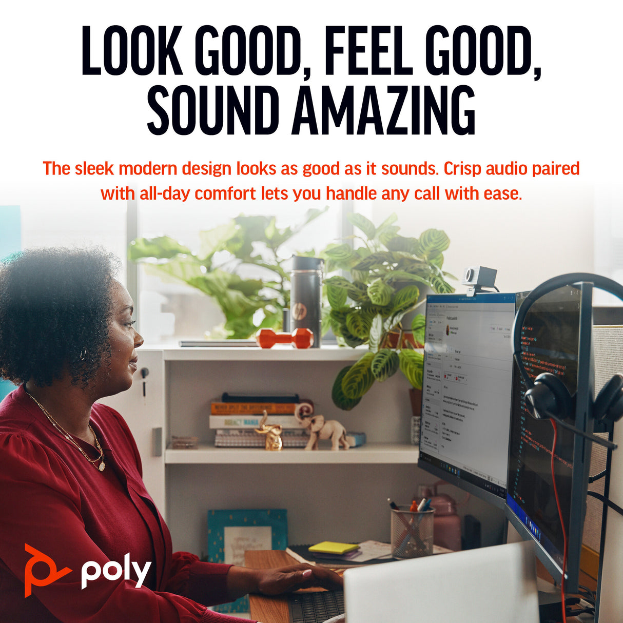 HP Poly Blackwire 3320 Stereo USB-C Headset +USB-C/A Adapter