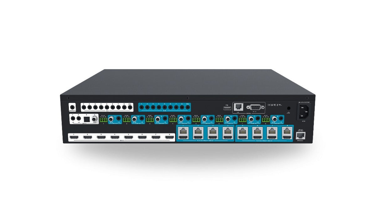 Netvio 8x8 | HDBaseT | 40m (70m) 4K/60 HDR | 70m (100m) 1080p | 4K/1080p scaling, ARC, mirror HDMIs, Ethern