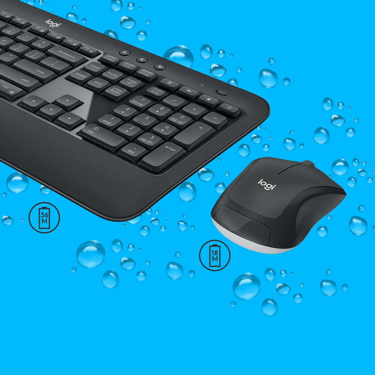 LOGITECH MK540 Advanced Keyboard and mouse set wireless 2.4 GHz QWERTY (UK)