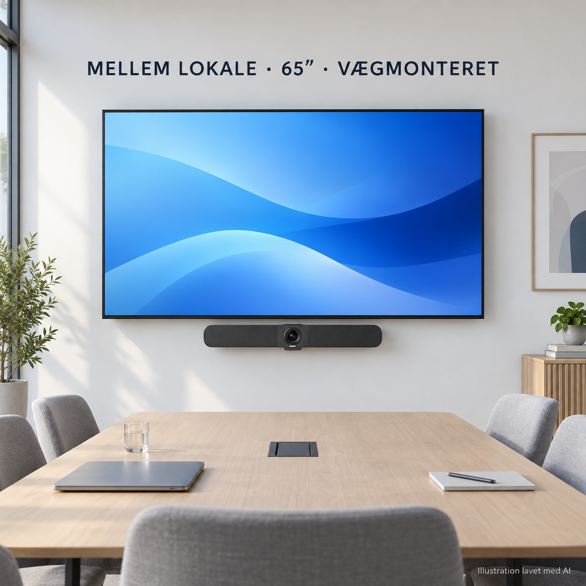 Mellem lokale - montering på væg