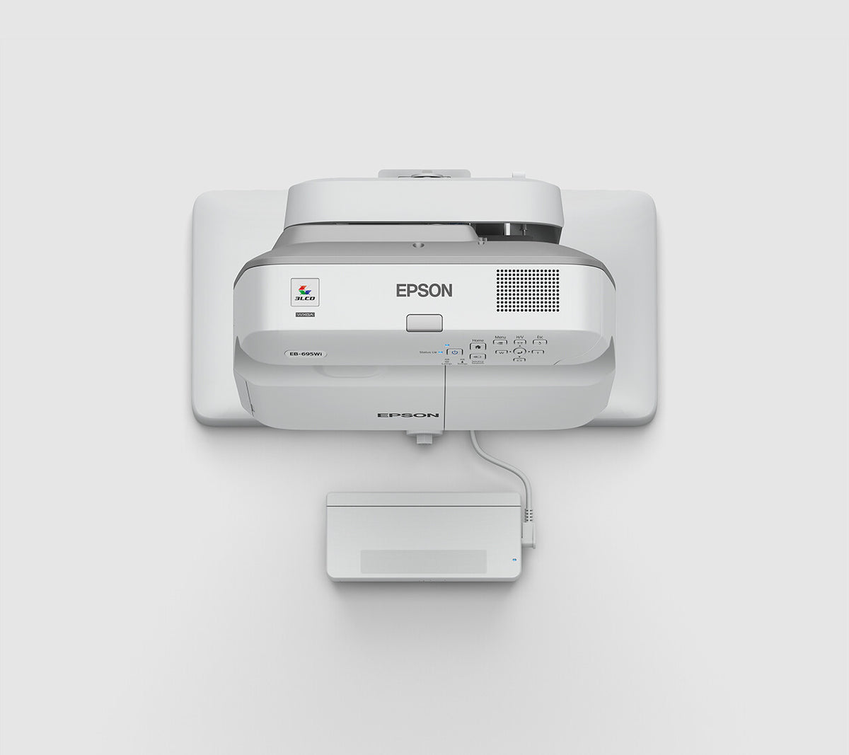 Epson EB-695Wi Ultra short throw projector 3500 ANSI lumens 3LCD WXGA (1280x800) White, Grey