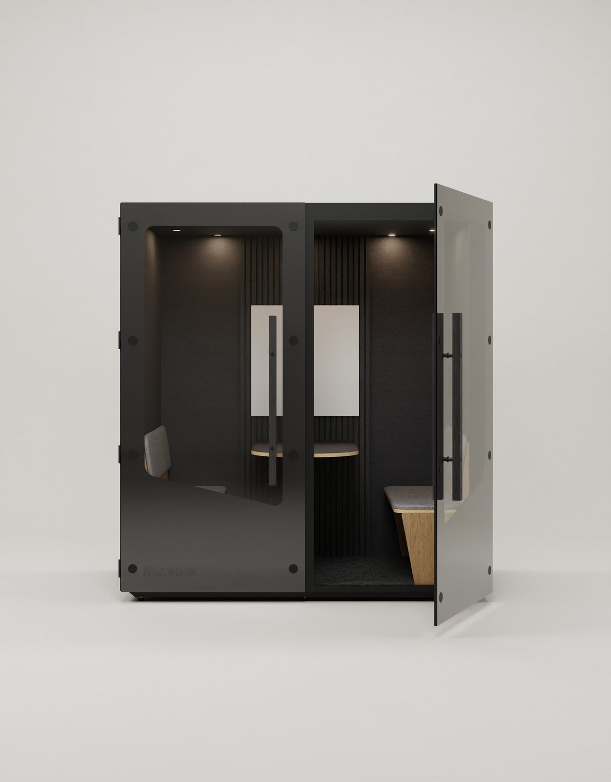 MuteBox Meet Connect Sort dør / Black Oak