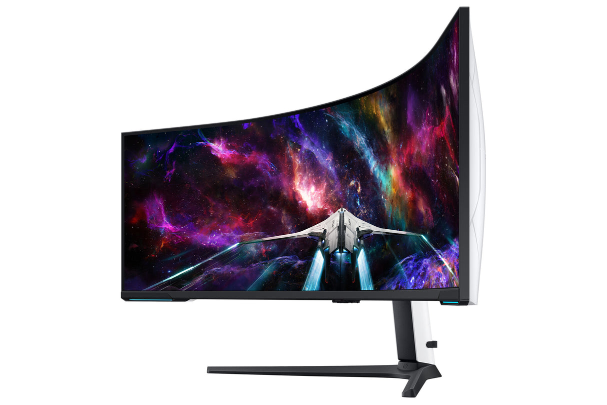 Samsung G95NC LED display 144.8 cm (57") 7680 x 2160 pixels Dual UHD Black, White