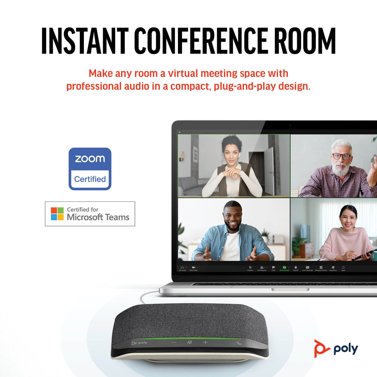 Poly Sync 10 Speakerphone +USB-A to USB-C Cable