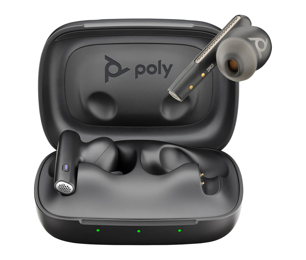 Poly Voyager Free 60 UC M Carbon Black Earbuds +BT700 USB-A Adapter +Basic Charge Case