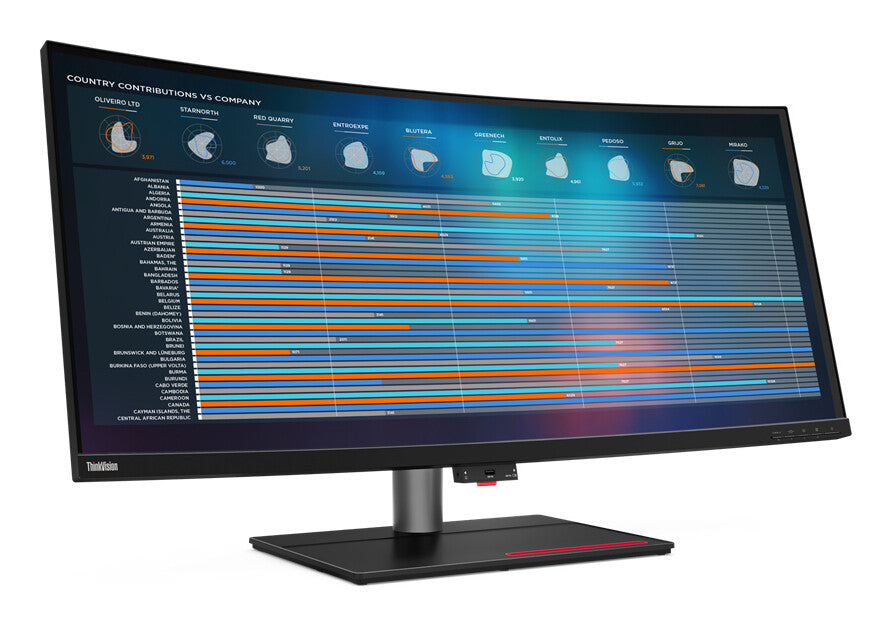 Lenovo ThinkVision P40w-20 computer monitor 100.8 cm (39.7") 5120 x 2160 pixels 5K Ultra HD LED Black