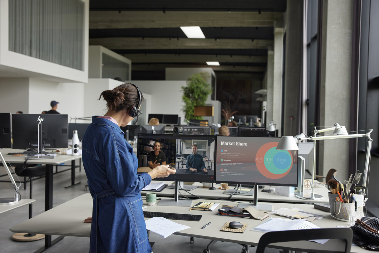 Poly Savi 8445 Office Microsoft Teams Certified DECT 1880-1900 MHz Convertible Headset