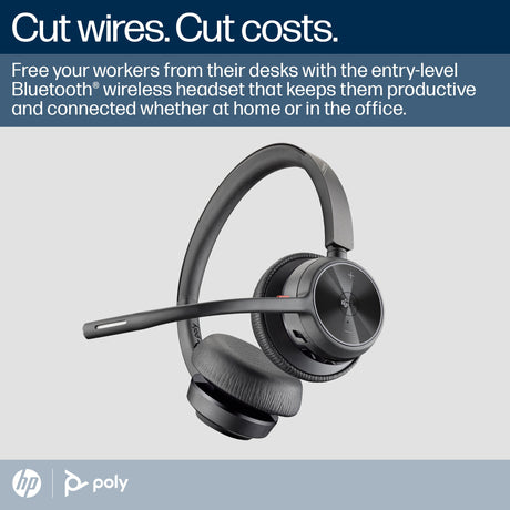 HP Poly Voyager 4320-M Microsoft Teams Certified Headset +BT700 dongle +Charging Stand