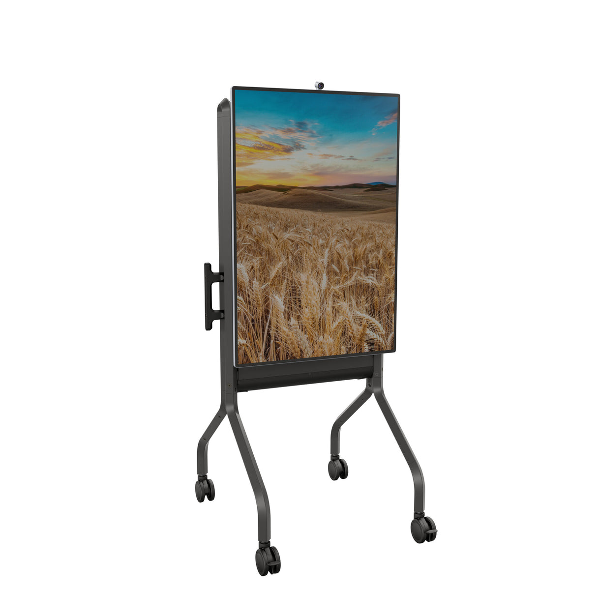 Chief Voyager Large Manual Height Adjustable AV Cart, Black