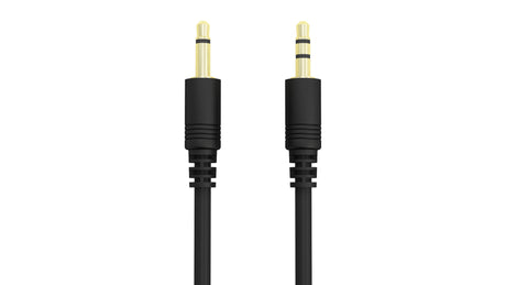 WyreStorm 3.5mm(mono) - 3.5mm(stereo), m-m, 1.2m audio cable Black, Gold