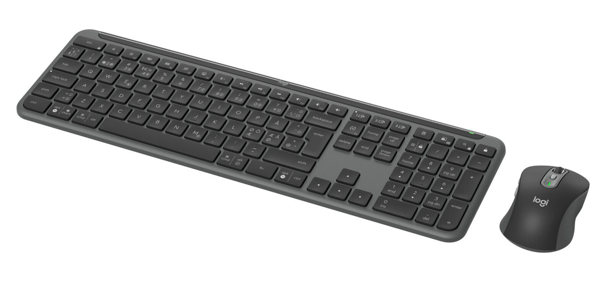 Logitech MK950 keyboard Mouse included Office RF Wireless + Bluetooth QWERTY Nordic Graphite