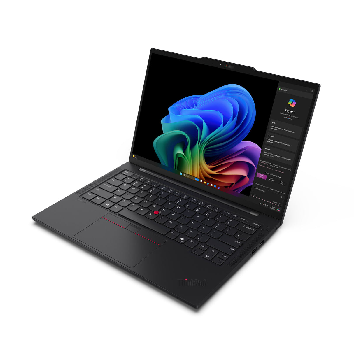 Lenovo ThinkPad T14s Gen 6 (Snapdragon) Copilot+ PC Qualcomm Snapdragon X1E-78-100 Laptop 35.6 cm (14") WUXGA 32 GB LPDDR5x-SDRAM 1 TB SSD Wi-Fi 7 (802.11be) Windows 11 Pro Nordic Black