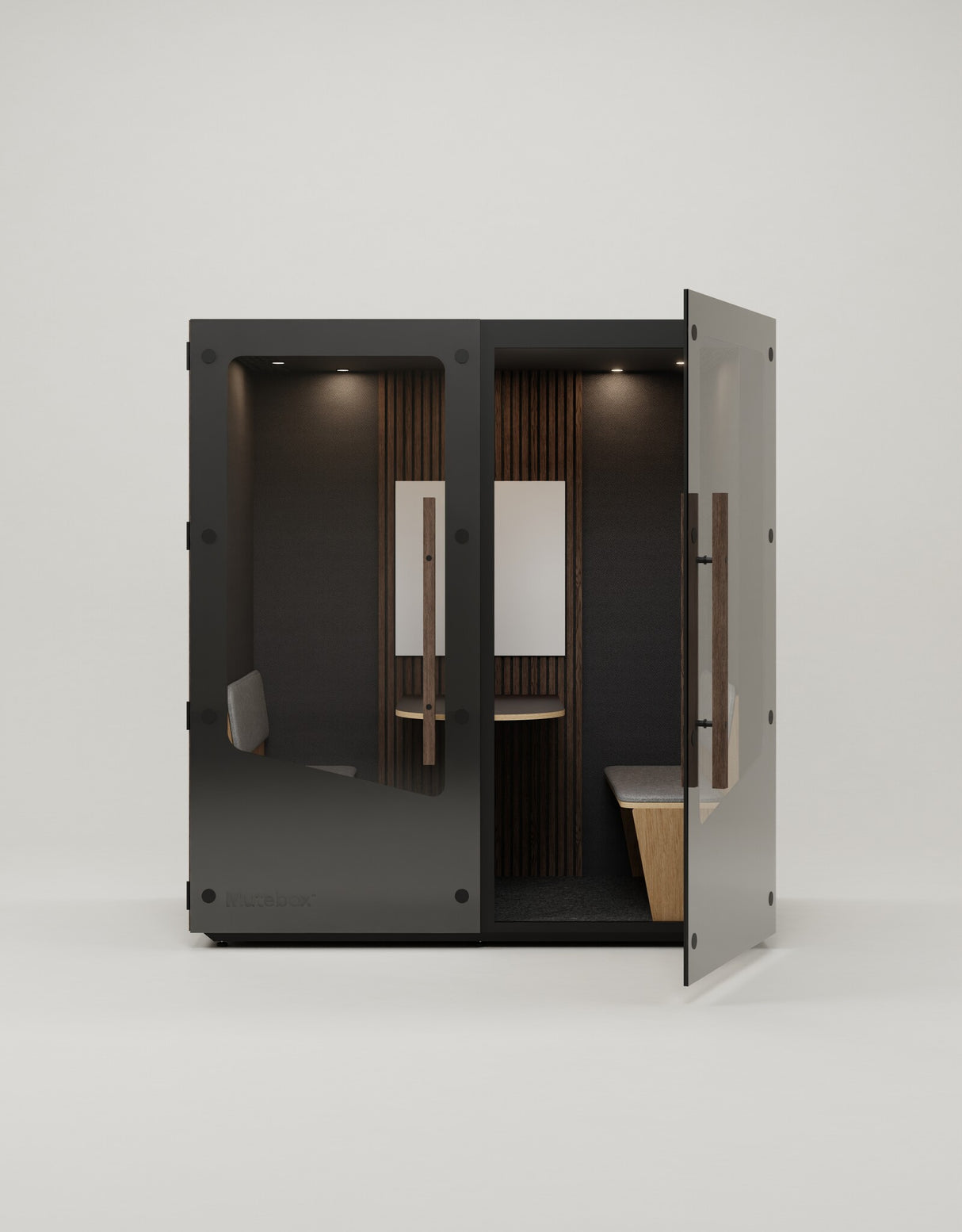 MuteBox Meet Connect Sort dør / Brown Oak